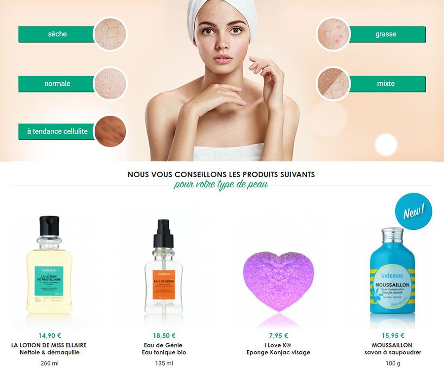 type de peau et produits conseillés