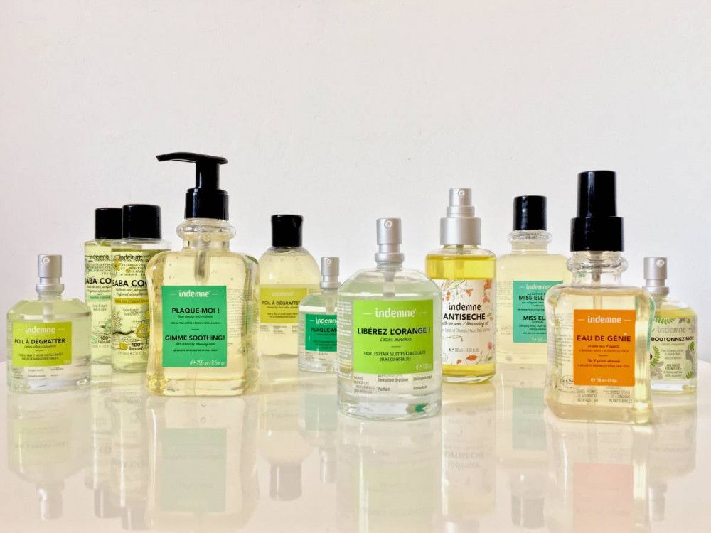 gamme de cosmetiques vegan Indemne