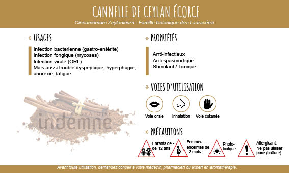 Huile essentielle de Cannelle de Ceylan écorce