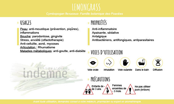 Huile essentielle de Lemongrass